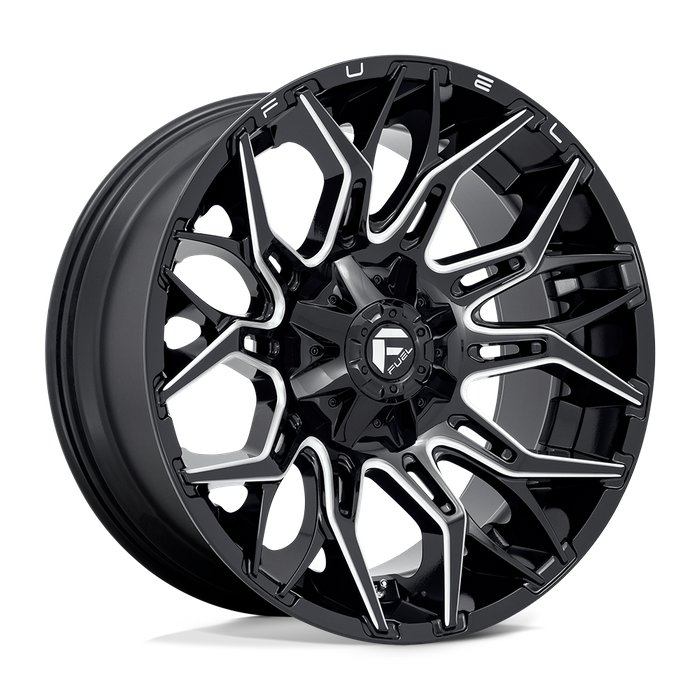 Fuel 1PC D769 TWITCH 22X10 -18 8X165.1/8X6.5 Glossy Black Milled