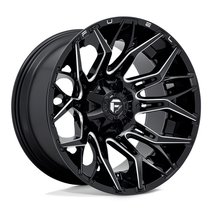 Fuel 1PC D769 TWITCH 22X12 -44 8X180/8X7.1 Glossy Black Milled
