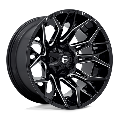 Fuel 1PC D769 TWITCH 22X12 -44 8X180/8X7.1 Glossy Black Milled