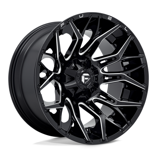 Fuel 1PC D769 TWITCH 22X12 -44 8X180/8X7.1 Glossy Black Milled