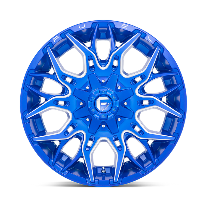 Fuel 1PC D770 TWITCH 20X10 -18 8X165.1/8X6.5 Anodized Blue Milled