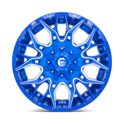 Fuel 1PC D770 TWITCH 20X10 -18 8X165.1/8X6.5 Anodized Blue Milled