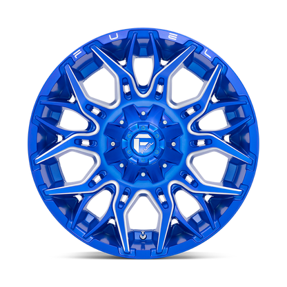 Fuel 1PC D770 TWITCH 22X12 -44 6X135/6X5.3/6X139.7/6X5.5 Anodized Blue Milled