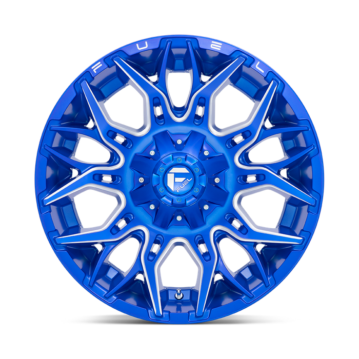 Fuel 1PC D770 TWITCH 22X12 -44 8X180/8X7.1 Anodized Blue Milled