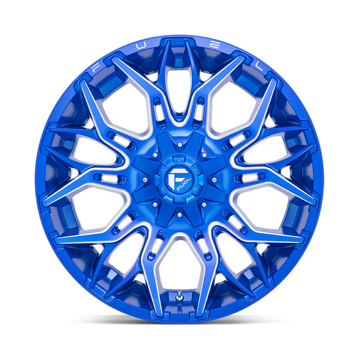 Fuel 1PC D770 TWITCH 22X10 -18 5X114.3/5X127/5X4.5/5.0 Anodized Blue Milled