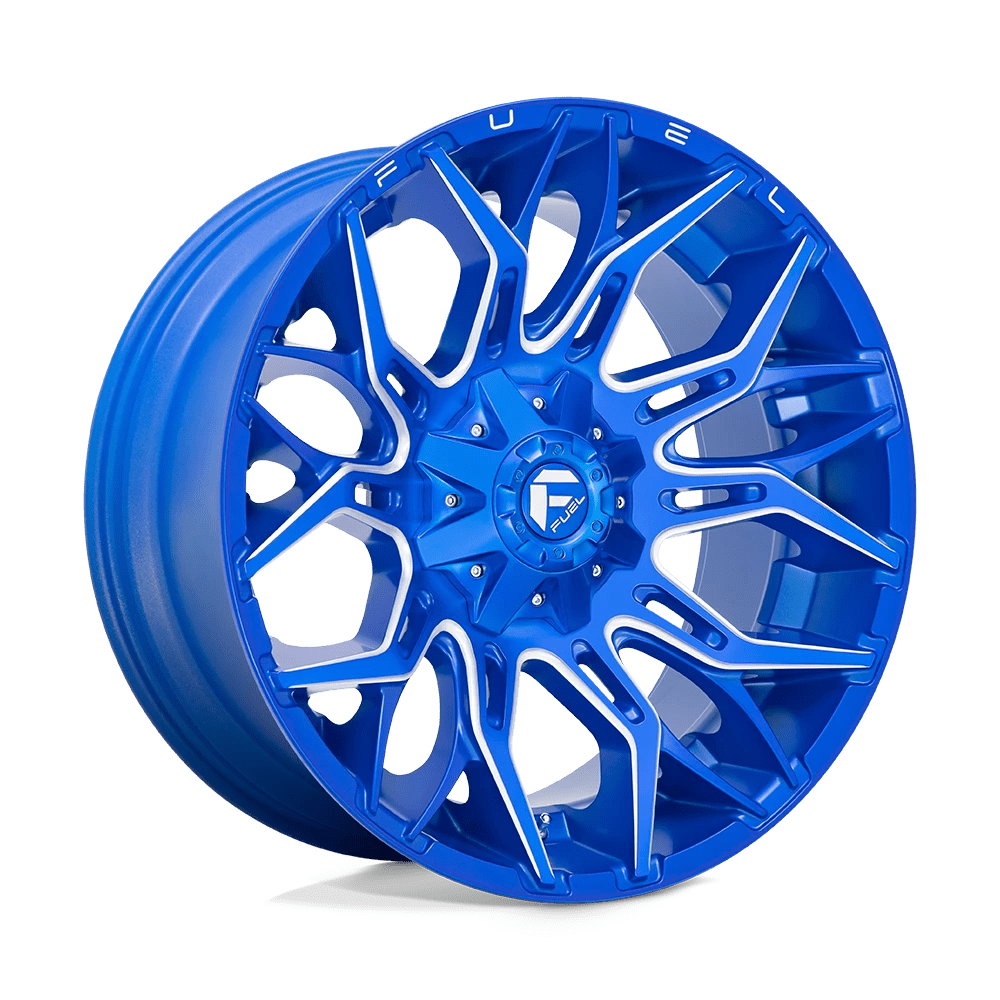 Fuel 1PC D770 TWITCH 22X10 -18 8X170/8X6.7 Anodized Blue Milled