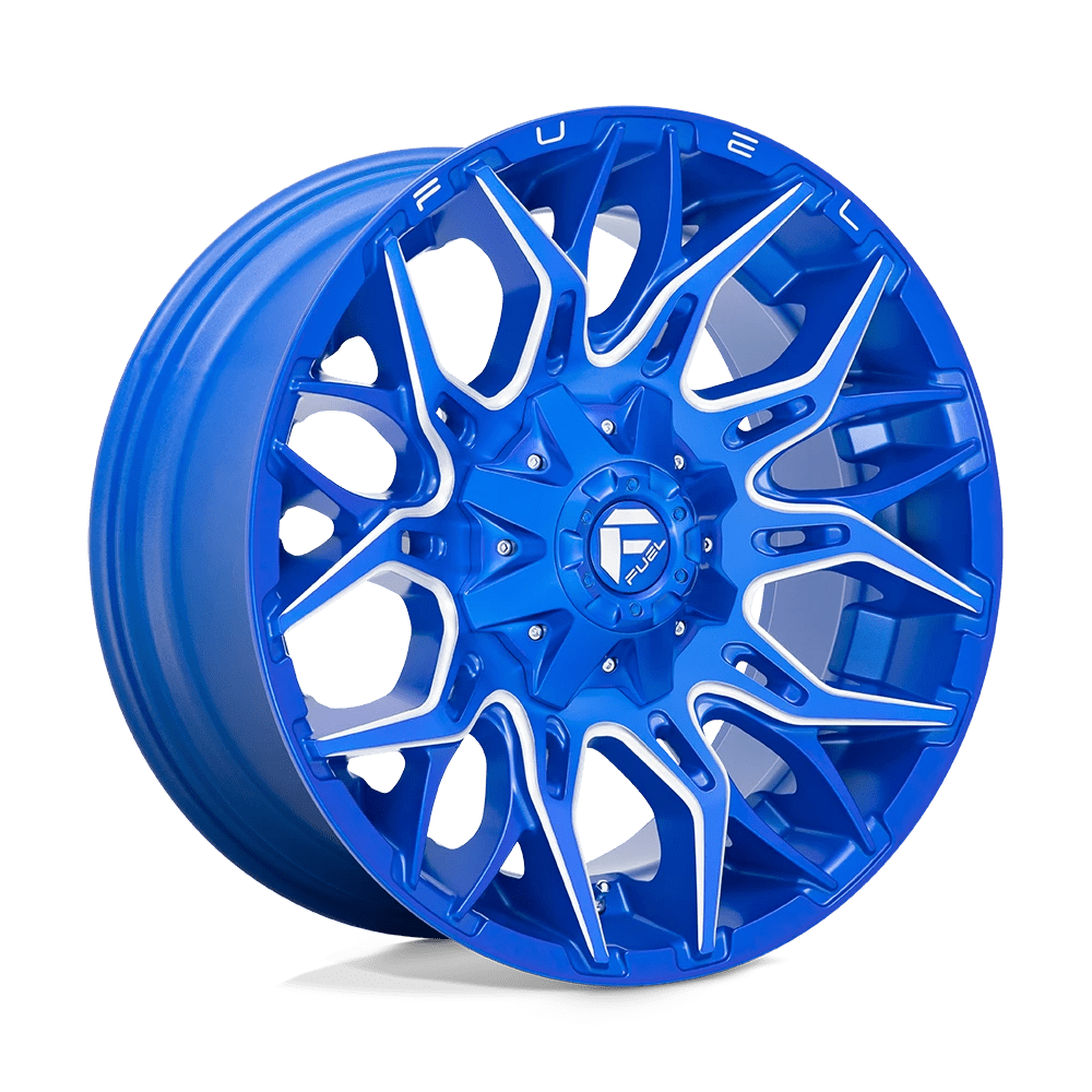 Fuel 1PC D770 TWITCH 20X10 -18 8X165.1/8X6.5 Anodized Blue Milled