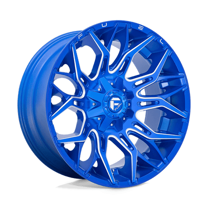 Fuel 1PC D770 TWITCH 22X10 -18 8X165.1/8X6.5 Anodized Blue Milled