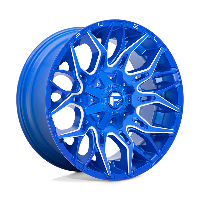 Fuel 1PC D770 TWITCH 20X10 -18 8X165.1/8X6.5 Anodized Blue Milled