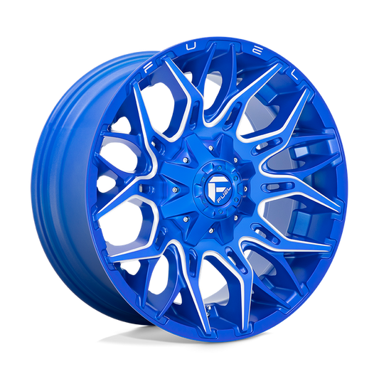 Fuel 1PC D770 TWITCH 20X10 -18 8X165.1/8X6.5 Anodized Blue Milled