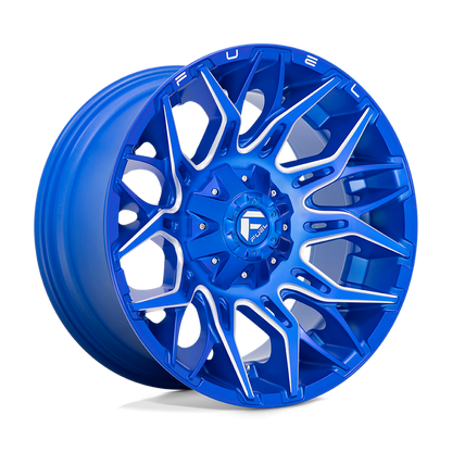 Fuel 1PC D770 TWITCH 22X12 -44 8X165.1/8X6.5 Anodized Blue Milled