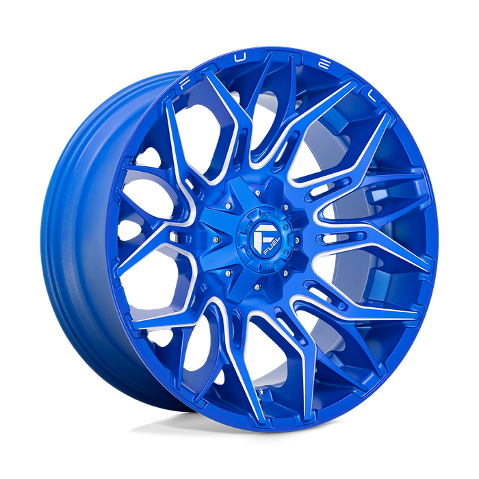 Fuel 1PC D770 TWITCH 22X10 -18 5X114.3/5X127/5X4.5/5.0 Anodized Blue Milled