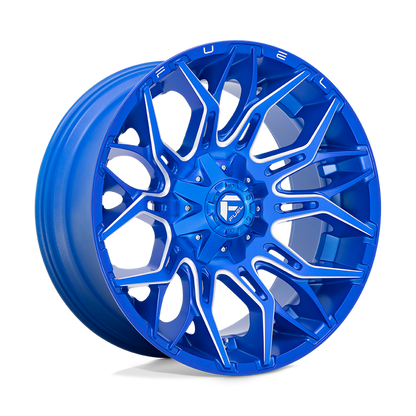 Fuel 1PC D770 TWITCH 22X10 -18 5X114.3/5X127/5X4.5/5.0 Anodized Blue Milled