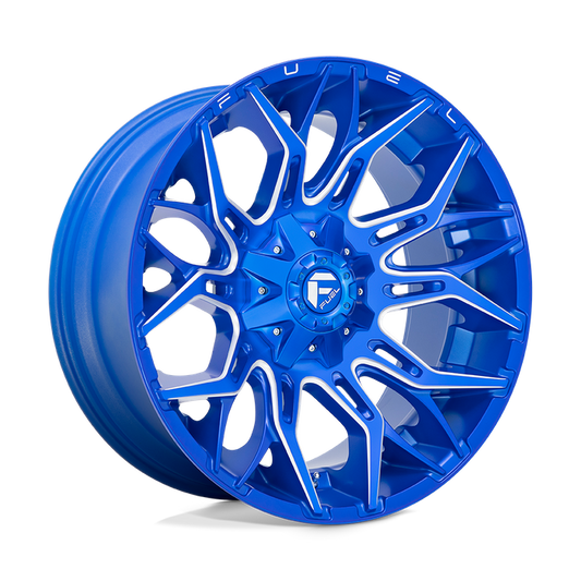 Fuel 1PC D770 TWITCH 22X10 -18 5X114.3/5X127/5X4.5/5.0 Anodized Blue Milled