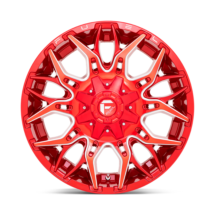 Fuel 1PC D771 TWITCH 20X10 -18 8X180/8X7.1 Candy Red Milled