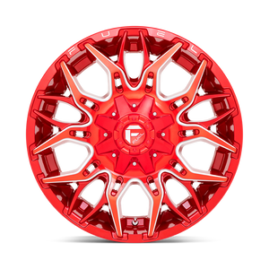 Fuel 1PC D771 TWITCH 20X9 1 8X165.1/8X6.5 Candy Red Milled