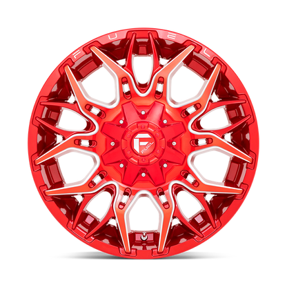Fuel 1PC D771 TWITCH 22X10 -18 5X114.3/5X127/5X4.5/5.0 Candy Red Milled