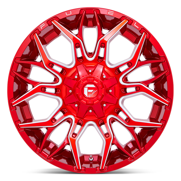 Fuel 1PC D771 TWITCH 22X10 -18 8X180/8X7.1 Candy Red Milled
