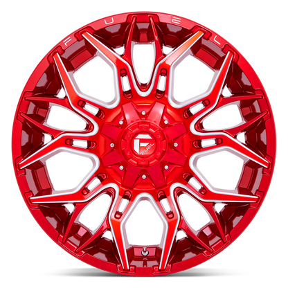 Fuel 1PC D771 TWITCH 22X10 -18 8X180/8X7.1 Candy Red Milled