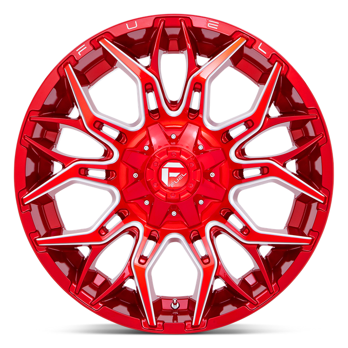 Fuel 1PC D771 TWITCH 22X10 -18 8X165.1/8X6.5 Candy Red Milled