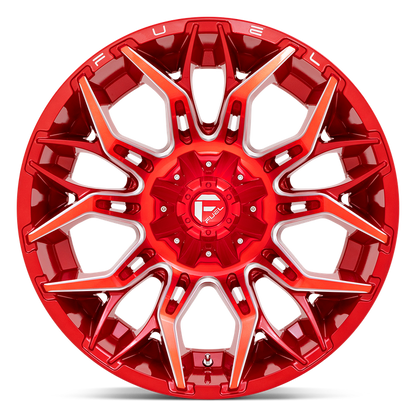Fuel 1PC D771 TWITCH 22X12 -44 5X139.7/5X150/5X5.5/150 Candy Red Milled