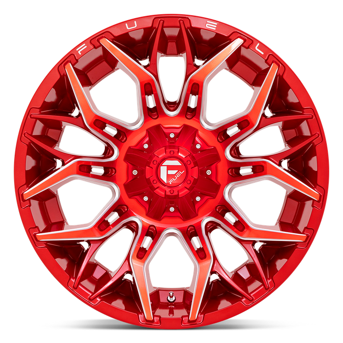 Fuel 1PC D771 TWITCH 22X12 -44 5X139.7/5X150/5X5.5/150 Candy Red Milled