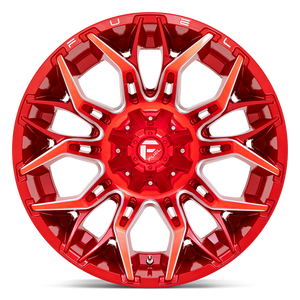 Fuel 1PC D771 TWITCH 22X12 -44 5X114.3/5X127/5X4.5/5.0 Candy Red Milled