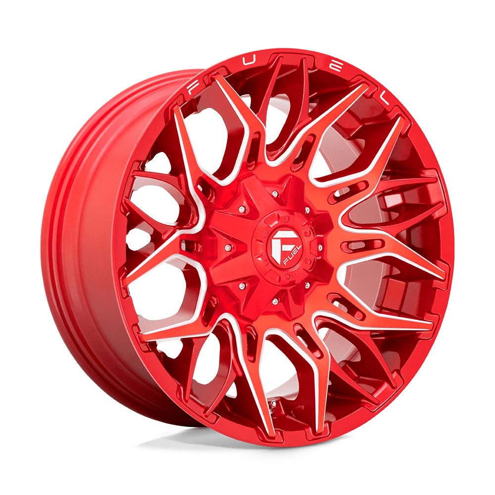 Fuel 1PC D771 TWITCH 20X9 1 8X165.1/8X6.5 Candy Red Milled
