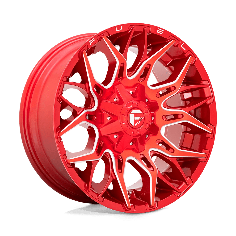 Fuel 1PC D771 TWITCH 22X10 -18 5X114.3/5X127/5X4.5/5.0 Candy Red Milled