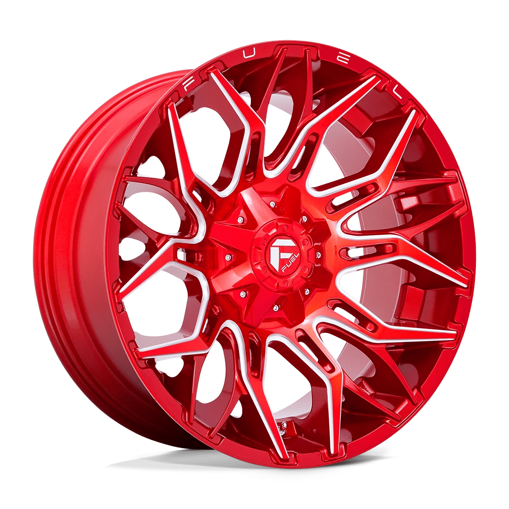 Fuel 1PC D771 TWITCH 22X10 -18 8X180/8X7.1 Candy Red Milled
