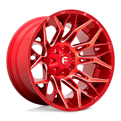 Fuel 1PC D771 TWITCH 22X12 -44 5X114.3/5X127/5X4.5/5.0 Candy Red Milled