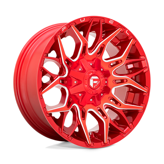 Fuel 1PC D771 TWITCH 22X10 -18 5X114.3/5X127/5X4.5/5.0 Candy Red Milled