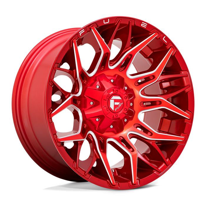Fuel 1PC D771 TWITCH 20X10 -18 5X114.3/5X127/5X4.5/5.0 Candy Red Milled