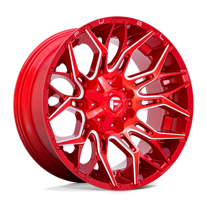 Fuel 1PC D771 TWITCH 22X10 -18 8X165.1/8X6.5 Candy Red Milled