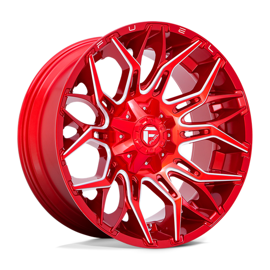 Fuel 1PC D771 TWITCH 22X10 -18 8X165.1/8X6.5 Candy Red Milled