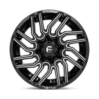 Fuel 1PC D773 TYPHOON 20X10 -18 5X139.7/5X150 GLOSS BLACK MILLED