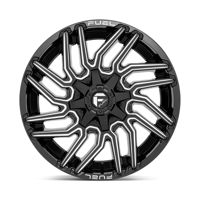 Fuel 1PC D773 TYPHOON 20X9 1 8X165.1/8X6.5 Gloss Black Milled