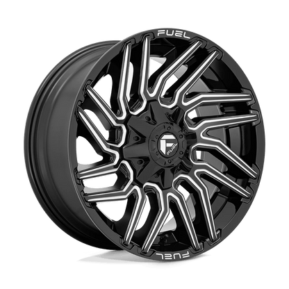 Fuel 1PC D773 TYPHOON 20X10 -18 8X165.1/8X6.5 Gloss Black Milled