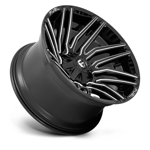 Fuel 1PC D773 TYPHOON 22X12 -44 5X114.3/5X127 GLOSS BLACK MILLED