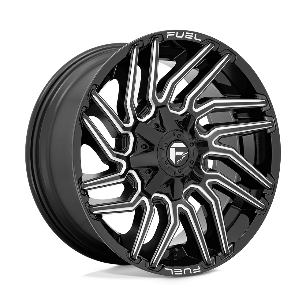Fuel 1PC D773 TYPHOON 20X10 -18 5X114.3/5X127 GLOSS BLACK MILLED