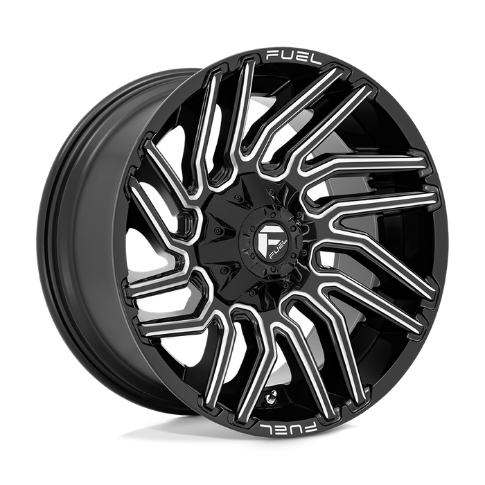 Fuel 1PC D773 TYPHOON 22X12 -44 8X165.1/8X6.5 Gloss Black Milled