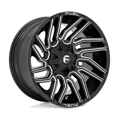 Fuel 1PC D773 TYPHOON 20X10 -18 8X165.1/8X6.5 Gloss Black Milled