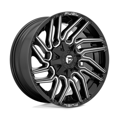 Fuel 1PC D773 TYPHOON 20X9 1 8X180/8X7.1 Gloss Black Milled