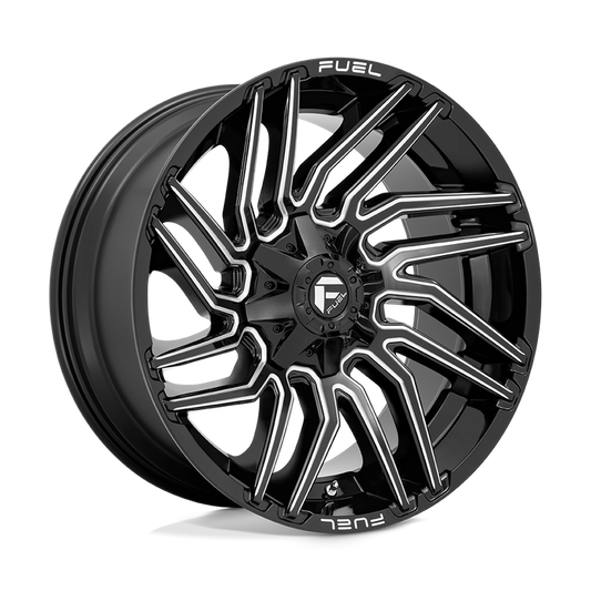 Fuel 1PC D773 TYPHOON 22X10 -18 8X165.1/8X6.5 Gloss Black Milled