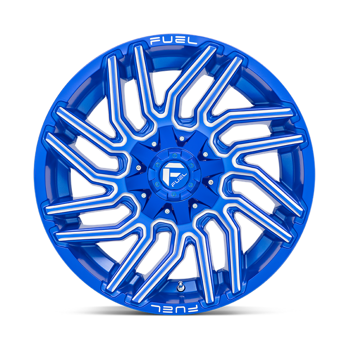 Fuel 1PC D774 TYPHOON 20X10 -18 8X180/8X7.1 Anodized Blue Milled