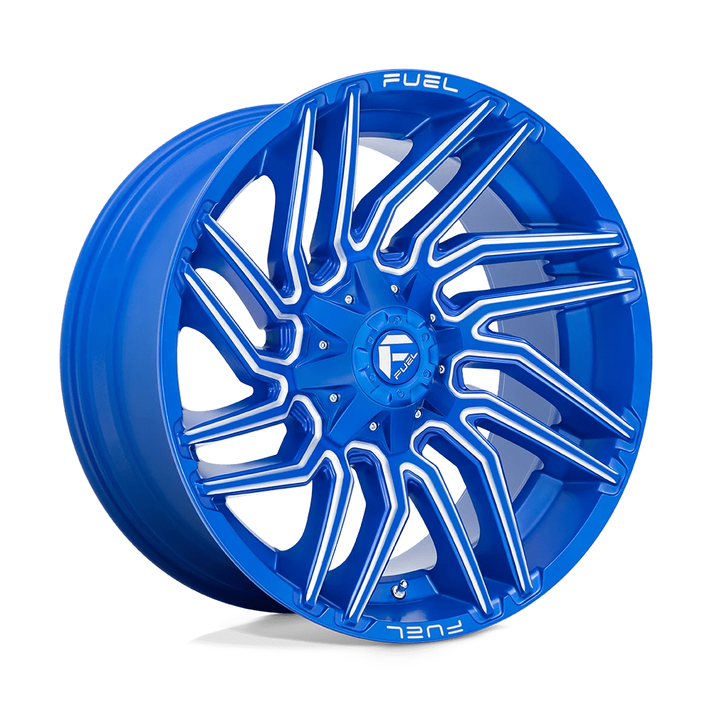 Fuel 1PC D774 TYPHOON 22X10 -18 8X165.1/8X6.5 Anodized Blue Milled