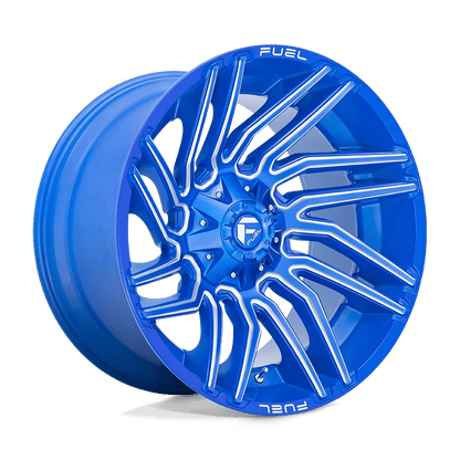 Fuel 1PC D774 TYPHOON 22X12 -44 5X114.3/5X127/5X4.5/5.0 Anodized Blue Milled