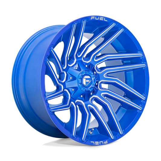 Fuel 1PC D774 TYPHOON 22X12 -44 8X180/8X7.1 Anodized Blue Milled