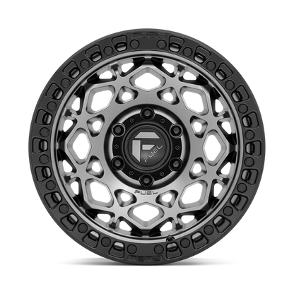 Fuel 1PC D784 UNIT 17X9 -12 6X139.7/6X5.5 Gunmetal With Matte Black Ring