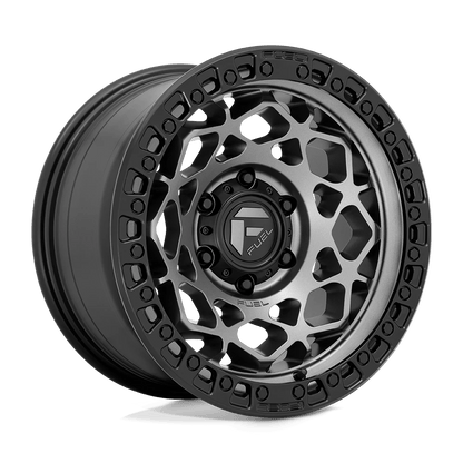 Fuel 1PC D784 UNIT 17X9 -12 5X127/5X5.0 Gunmetal With Matte Black Ring